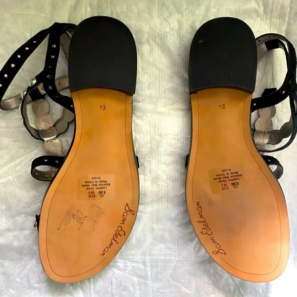 New Black Sam Edelman Suede Sandal size 8 1/2 - Picture 3 of 4